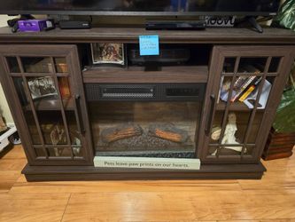 Electric Fireplace Heater TV Stand