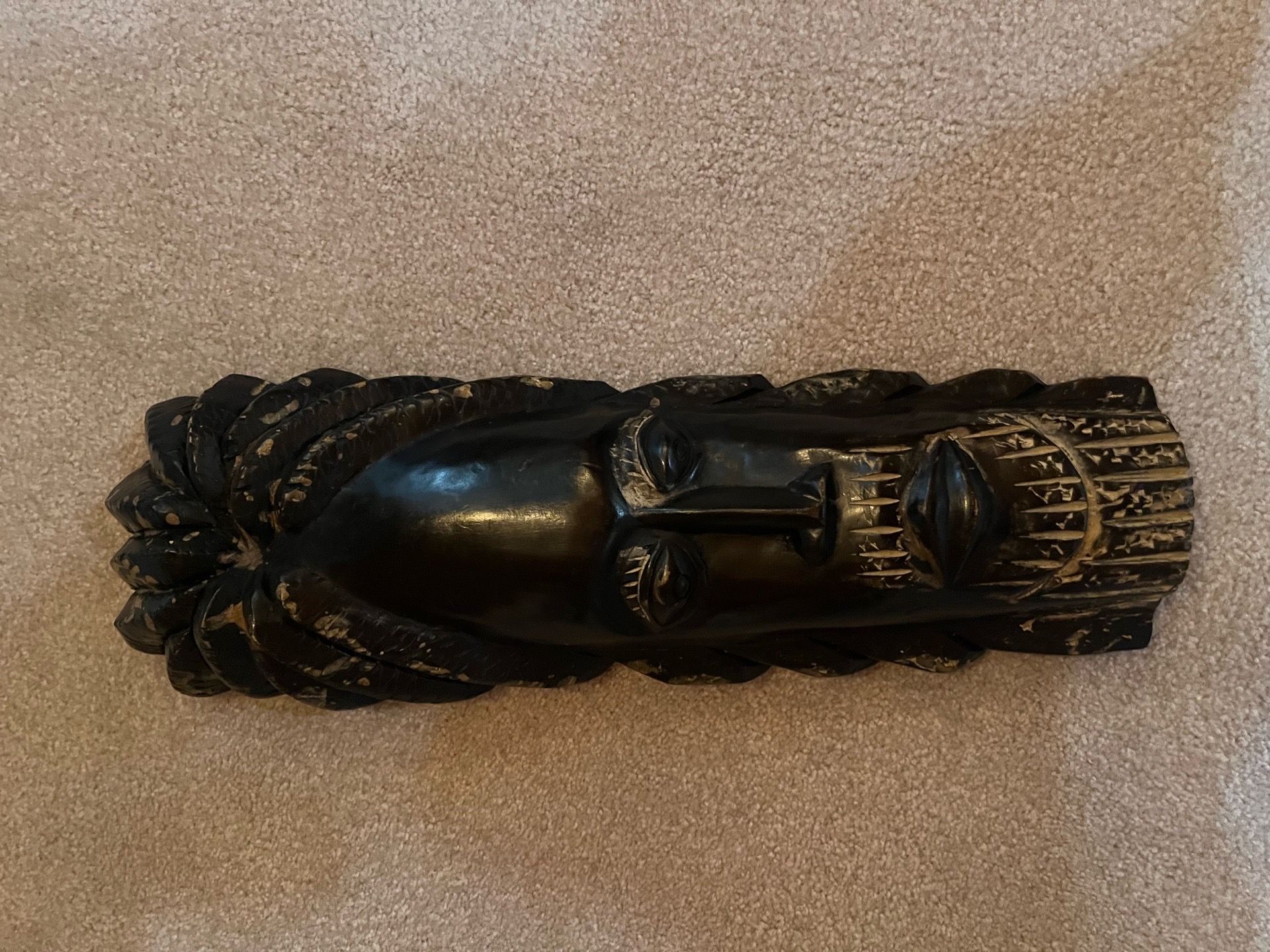 Wooden Tribal Mask Figurine