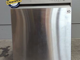 LG 24 Inch Front Control Dishwasher with LoDecibel(TM) Operation, QuadWash(TM), Dynamic Dry(TM), NeveRust(TM) Stainless Steel Tub (LDFN3432T-D-B674)