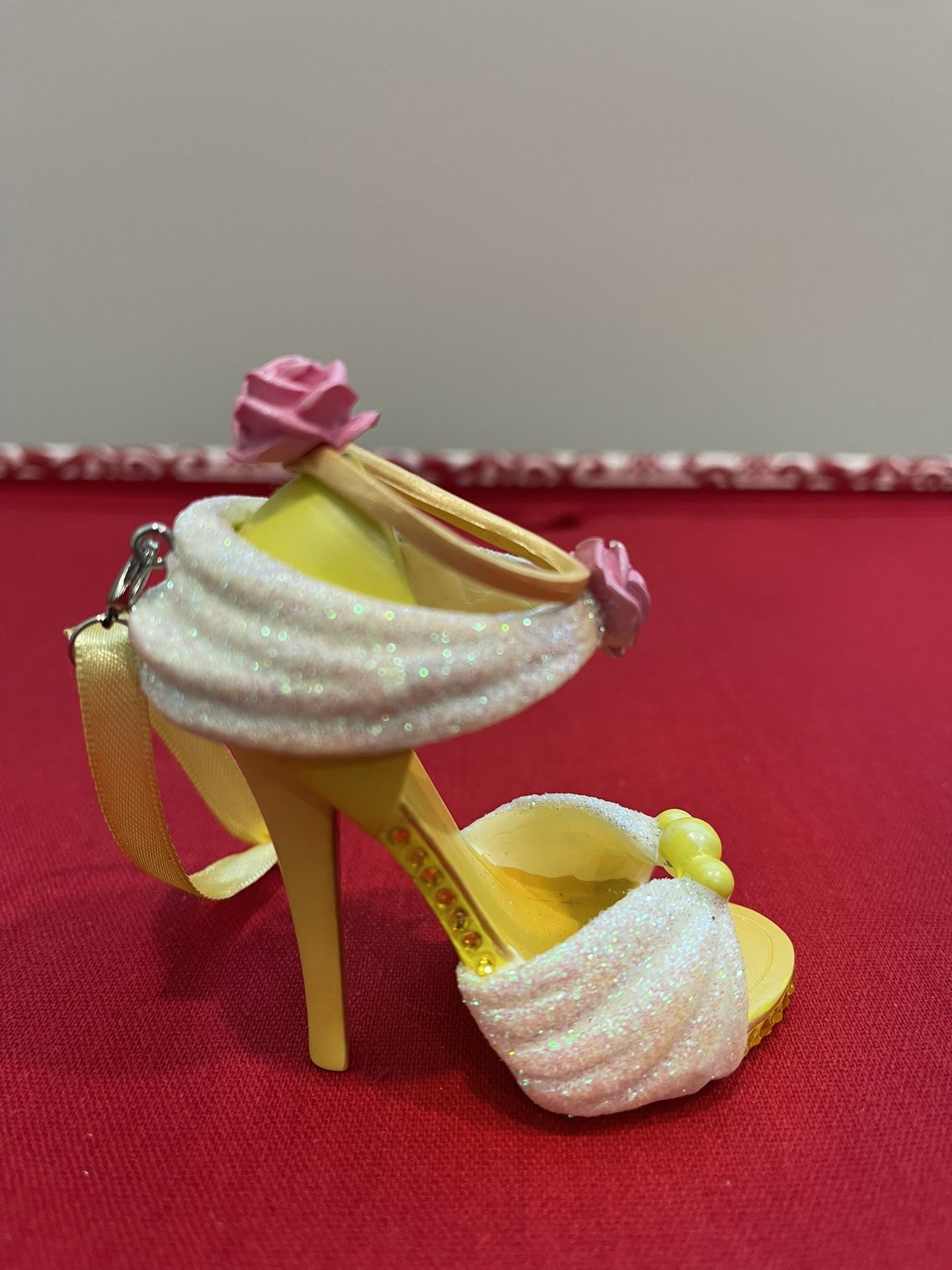 Disney Beauty And The Beast / Belle High Heel Shoe Christmas Ornament 