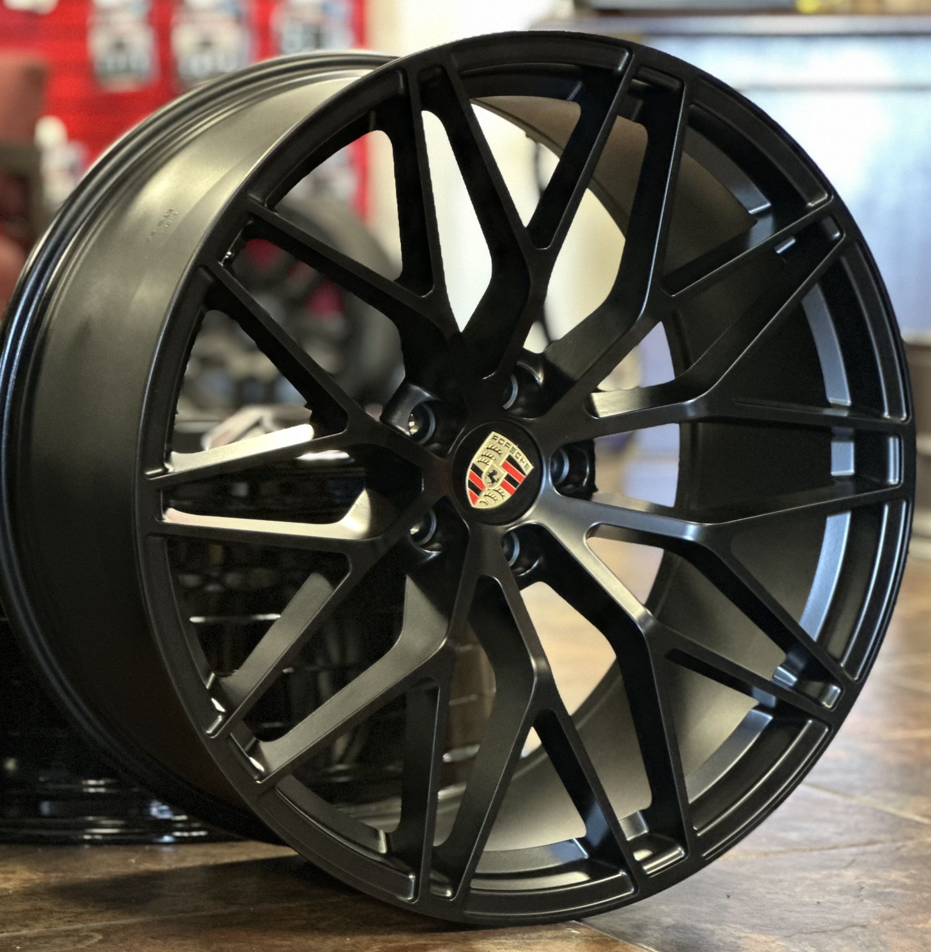21” Spyder Style Matte Black Wheels fit Porsche Macan with Tires for ...