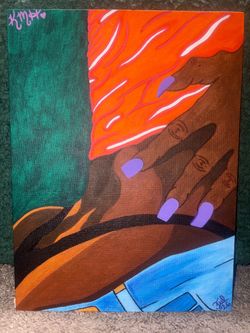 Original Hand-Painted Abstract Canvas 9x12in.
