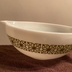 Vintage Pyrex Mixing Bowl, Square Flowers