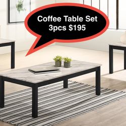 CLEARANCE SALE !!! 3 Pcs Coffee Table Set 