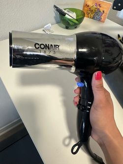 Conair 1875 Watt Mid-Size Styler Hair Dryer – Chrome & Black (Fully Working)