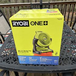 Ryobi 18V Bucket Top Misting Fan Kit (New) $48 OBO!