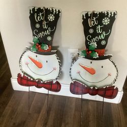 Christmas garden stakes