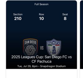 1 Ticket SDFC Vs Pachuca 