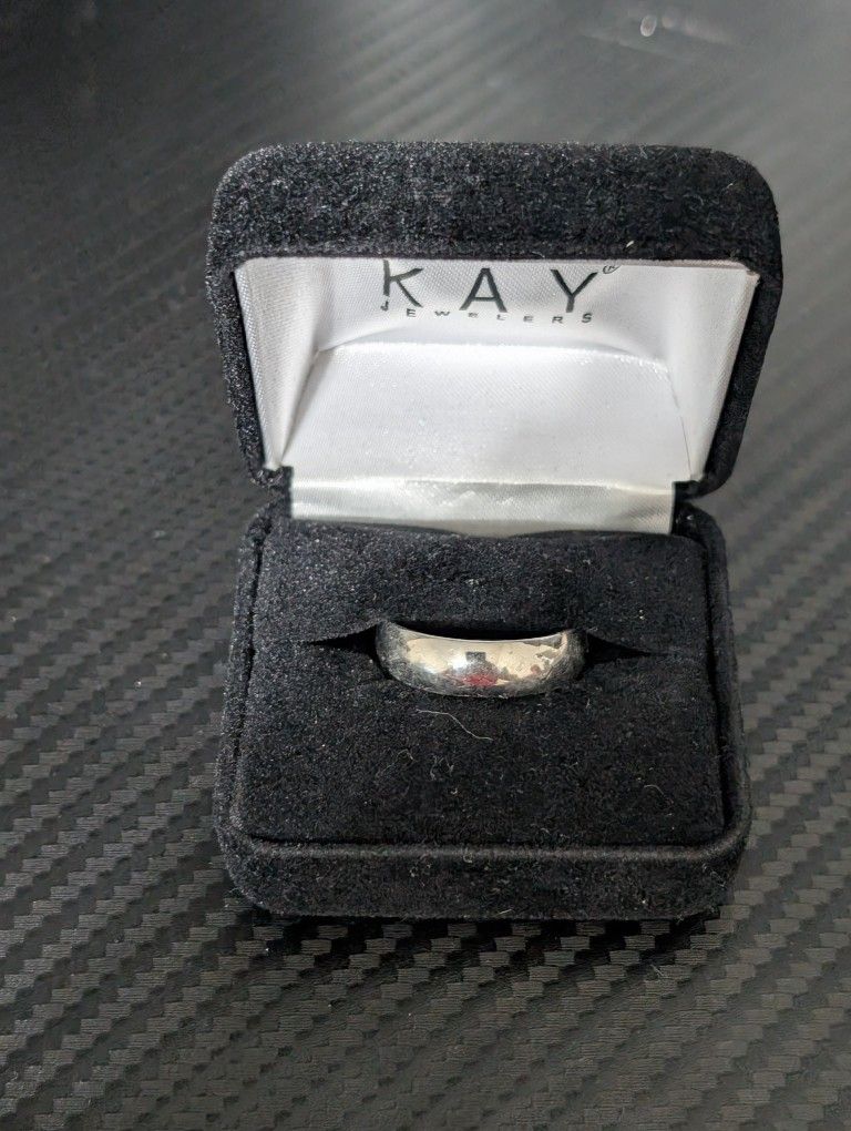 Men's 14k White Gold Wedding Band