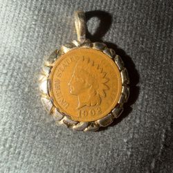 Vintage 1902 Indian Head Pendant
