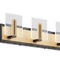 Black and Gold LED Vanity Light with Bubble Shade are ideal for all modern indoor scenes, fashionable color combination and stylish design can perfect