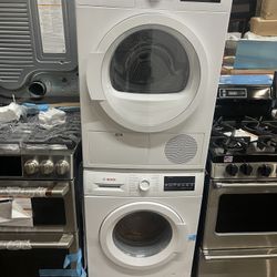 24” Bosch Washer And Dryer White Series 300