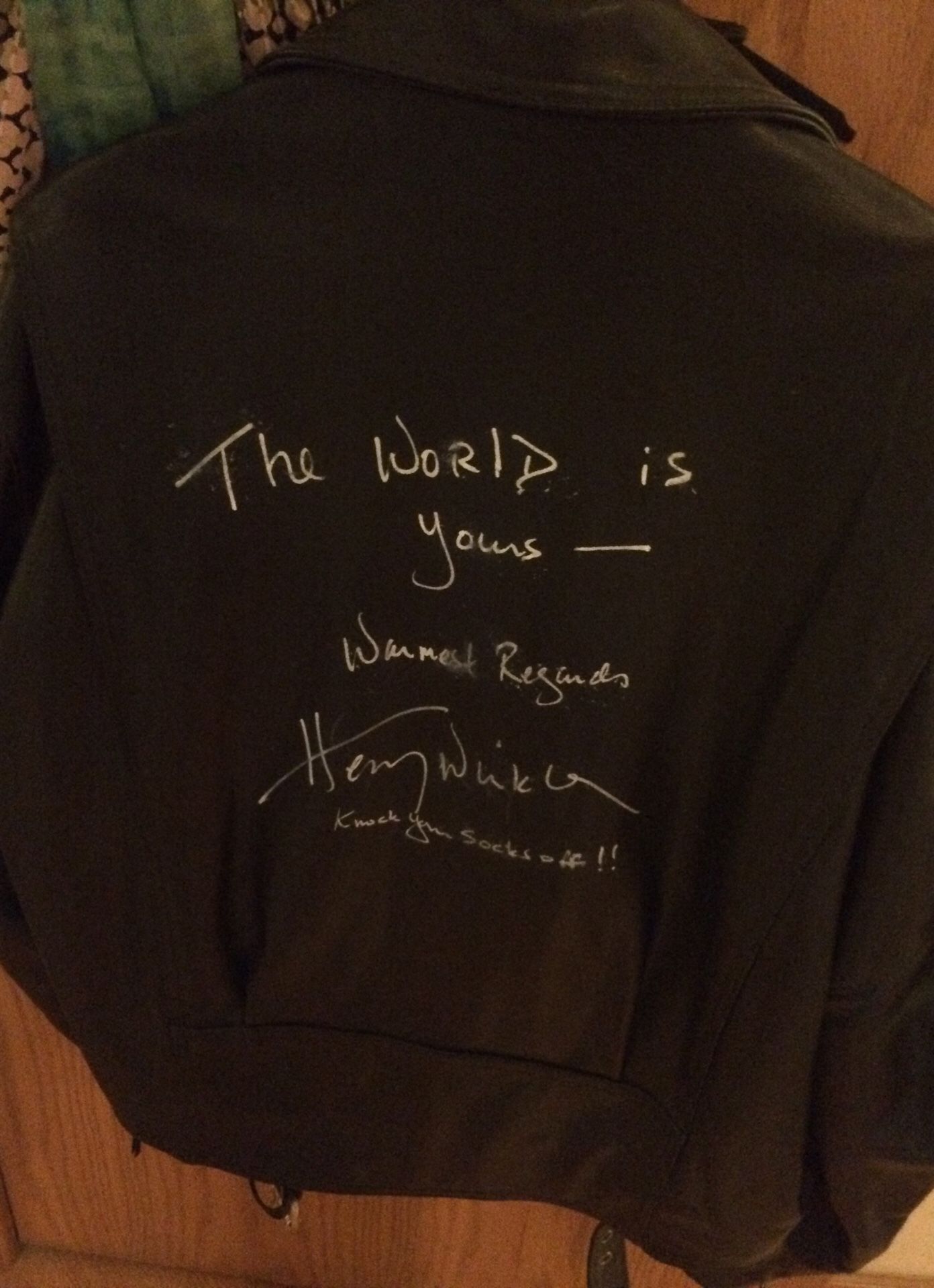 FONZIE autographed leather motorcycle jacket