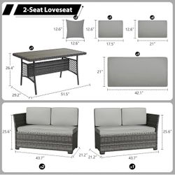 Outdoor Furniture section couch $200 (Moving Sale)