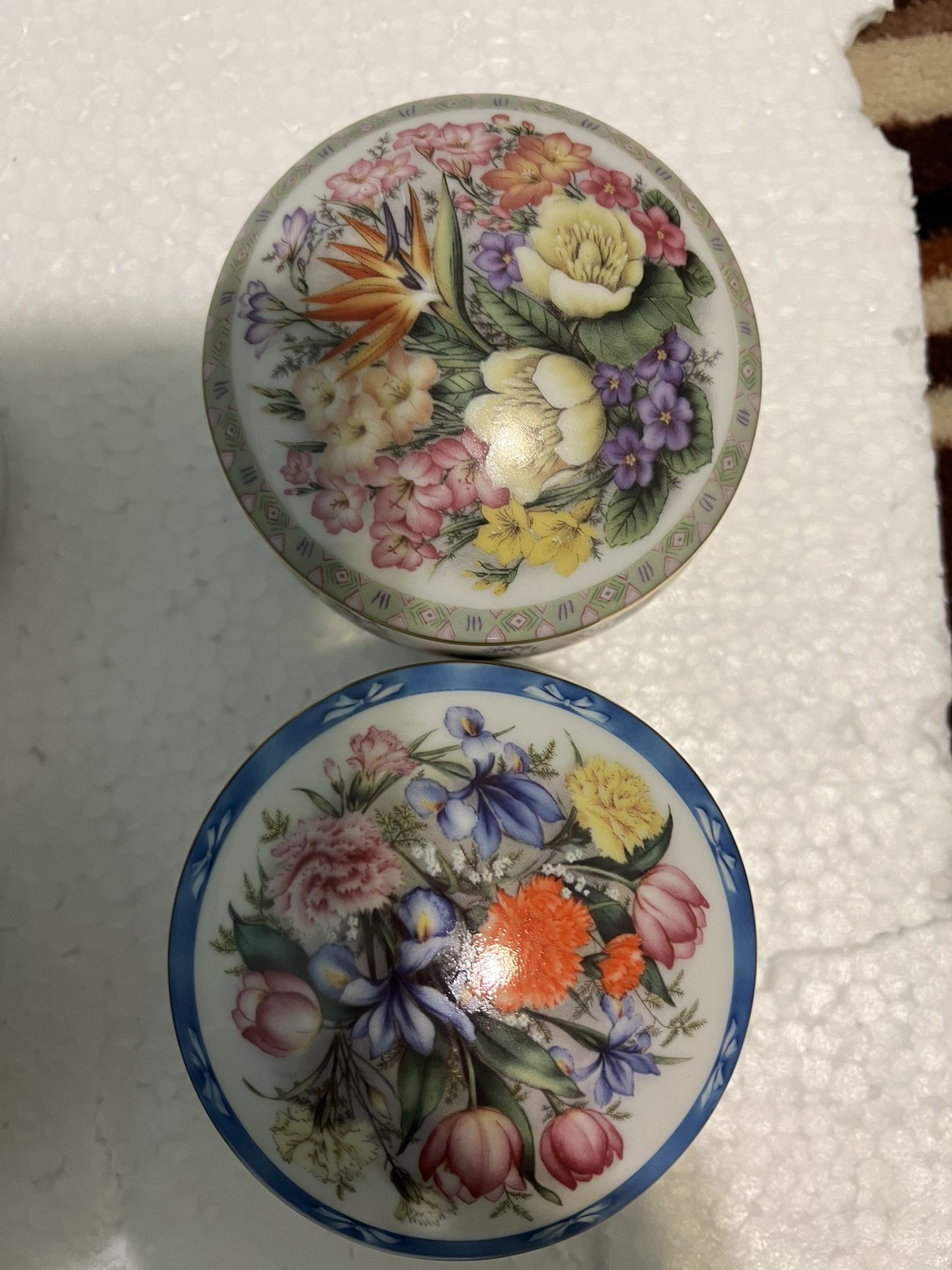 Lot Of Six Porcelain Musical Boxes