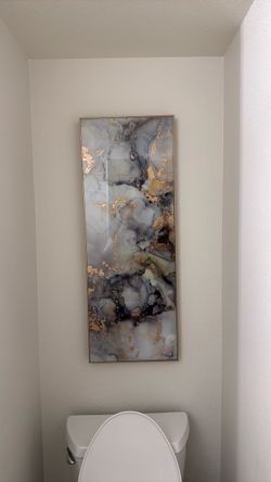 38 x 14.5 blues and golds artwork