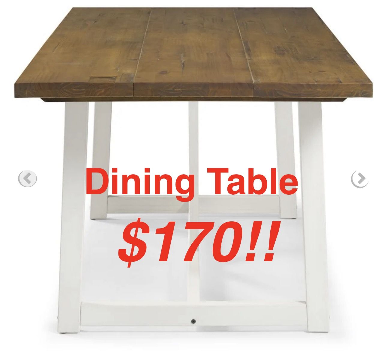 72” Solid Wood Dining Table!