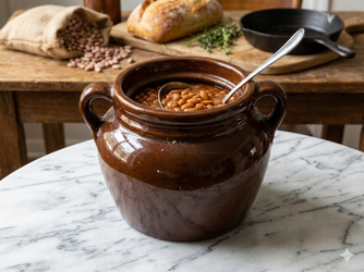 Vintage Large Antique Bean Pot