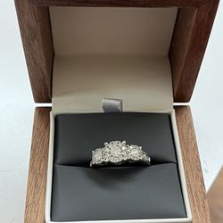 1ct engagement ring 14k white gold