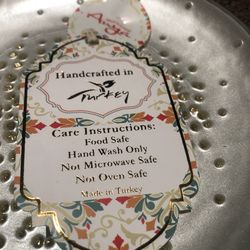 ANYA TURKISH GLASSWARE DECORATIVE GOLD STAR PLATE