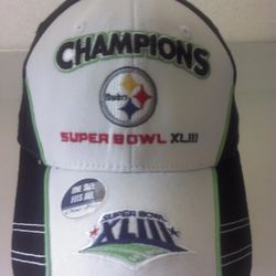 NFL Pittsburgh Steelers Super Bowl XLIII Champions Cap by Reebok   This is an Official Locker Room Hat celebrating the Pittsburgh Steelers' victory in