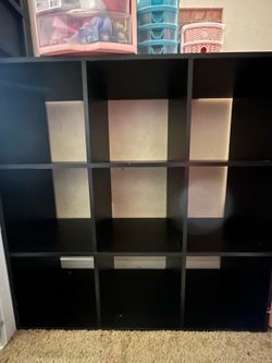 Black cube shelf
