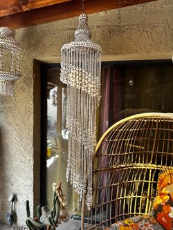 Long seashell hanging chandelier