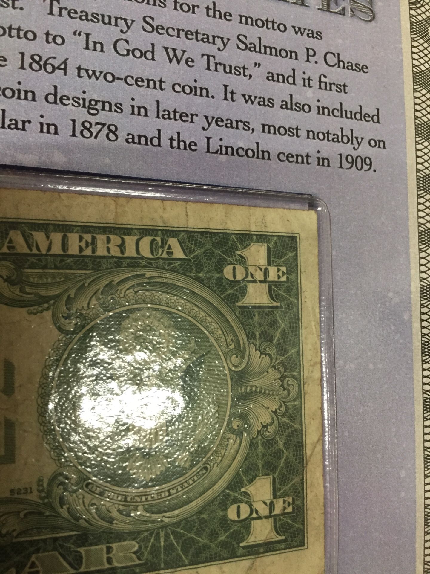 Series of 1935 $1 Silver Certificates with & without motto on the back