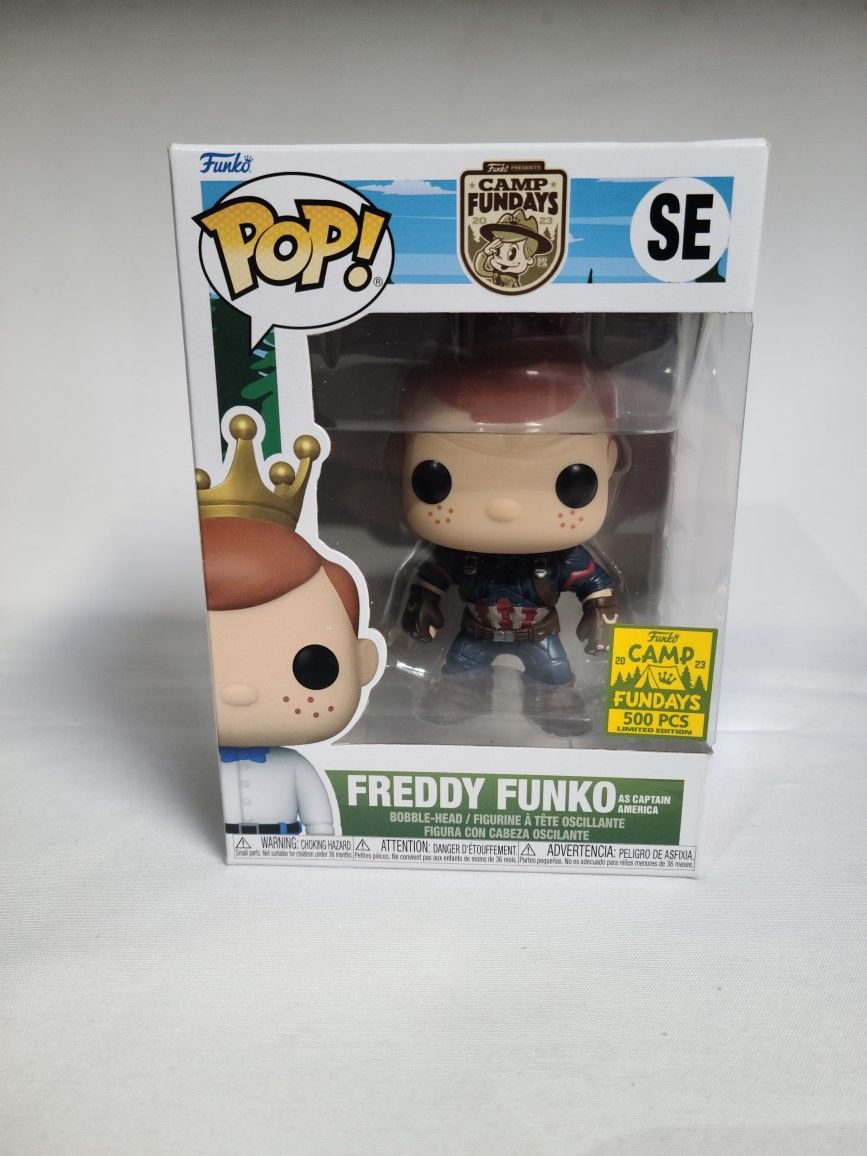 Freddy Funko as Captain America 2023 Camp Fundays LE 500 Funko Pop!
