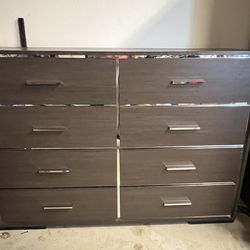 Tall 8 Drawer Grey Dresser