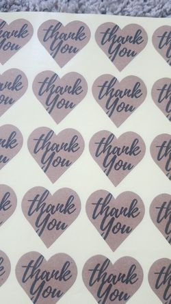 100 thank you stickers