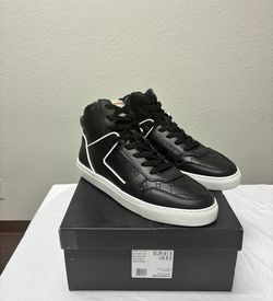 Kurt Geiger Men’s 8.5 Black & White Leather High-Tops