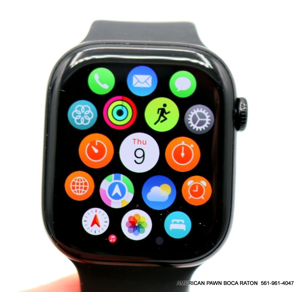 Apple Watch Series 10 46mm GPS Cell Jet Black Case w Sport Band MWY43LW/A 