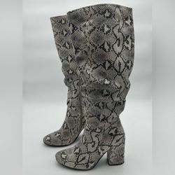 SEVEN DIALS Women's Adelyn Snakeskin Heeled Boots - Size 9.5