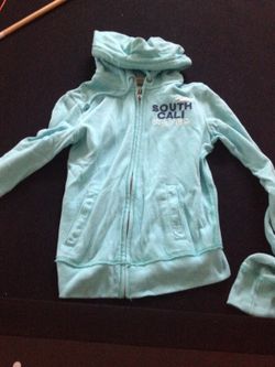Tiffany blue hollister zipper sweatshirt