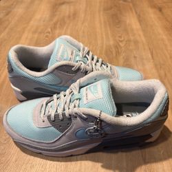 Nike Air Max 90 Snowflake Wolf Grey Copa Blue BRAND NEW DQ0789-001 Men Size 12.5