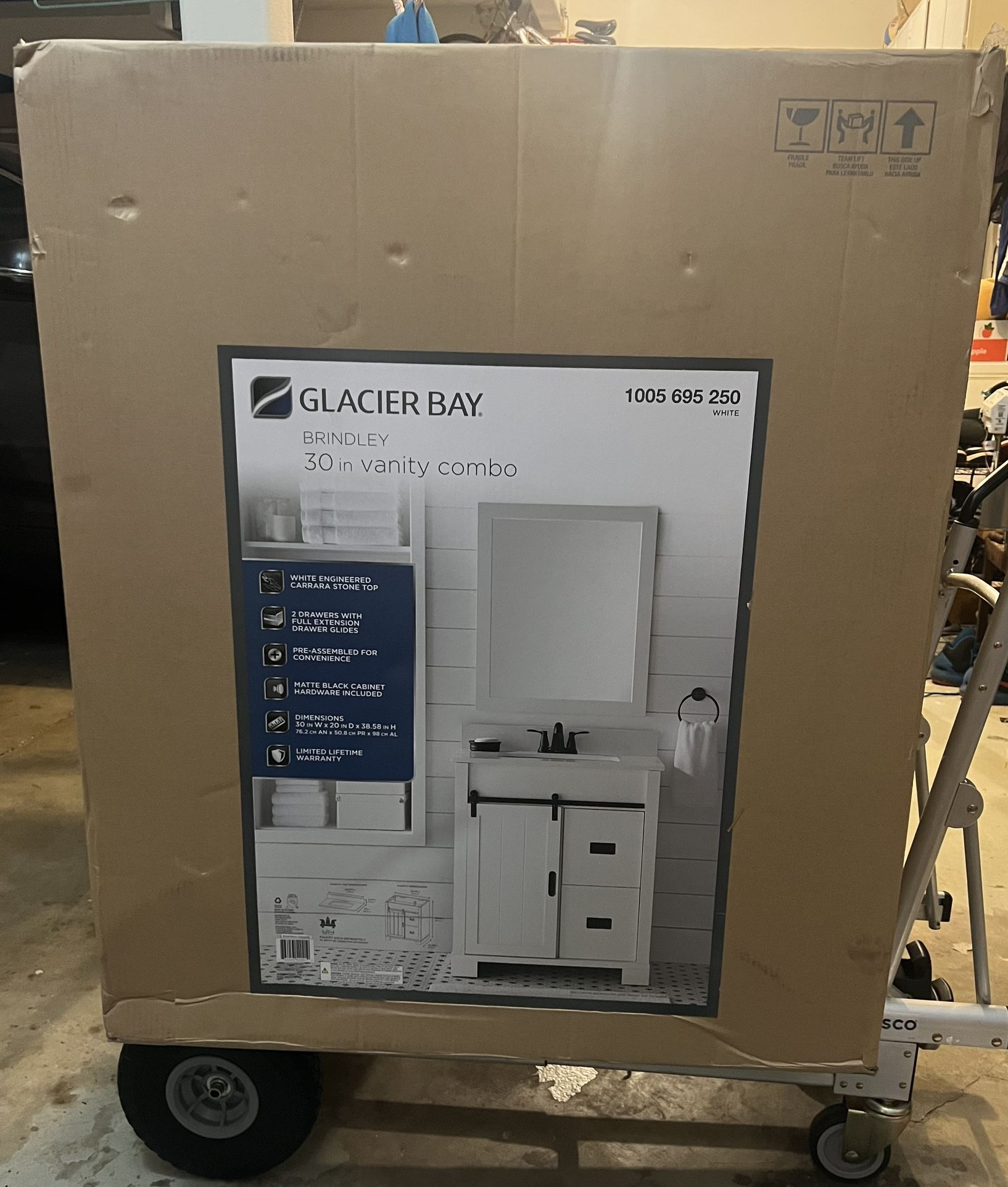 White Bath Vanity Single Sink