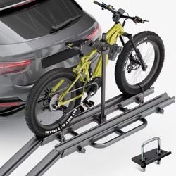 2 EBike Rack with Ramp, Heavy Duty 200 Lbs Max Loading for Standard, 2" Hitch Mounted Carrier Bike R