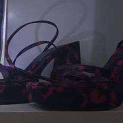 Zara Floral Print Heels 