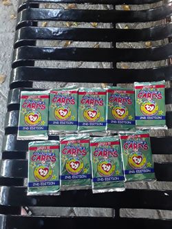 9 unopened 1999 ty beanie babies beanie baby cards $20obo need gone asap