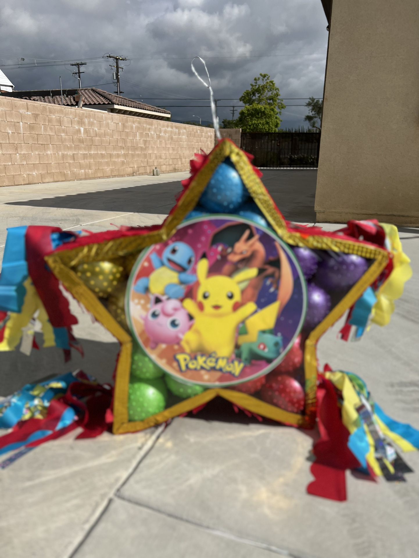 Pokemon Star Figure Pinata With Balls