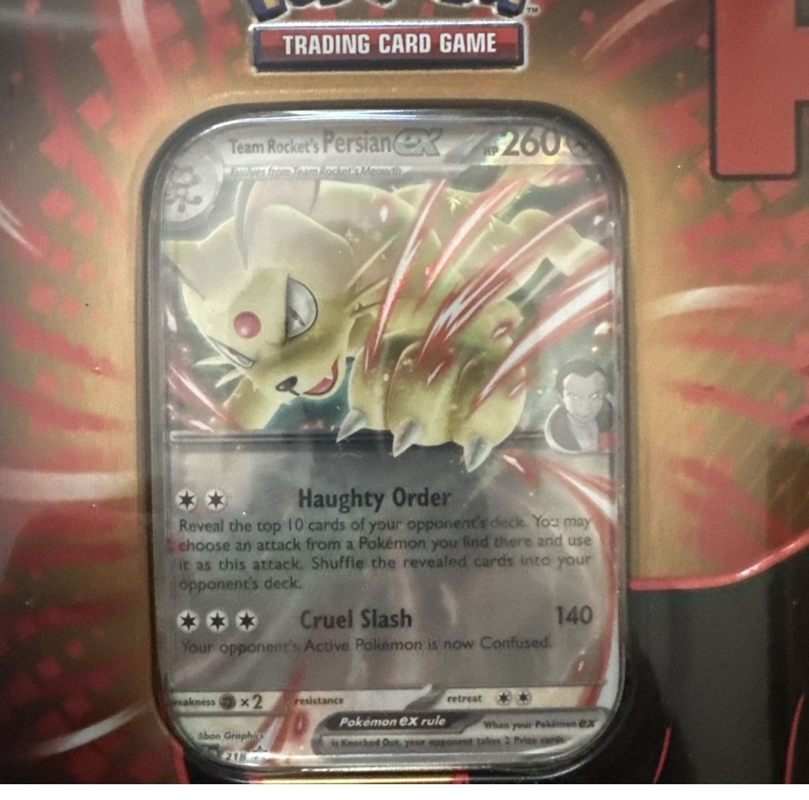 Pokemon Team Rocket MewTwo Tin New Sealed Destined Rivals w/Haughty Order  card