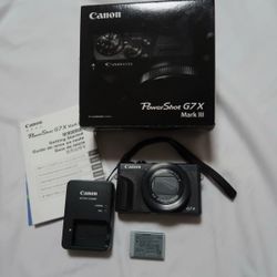 Canon PowerShot G7X Mark III Compact Digital Camera 4.2x Optical Zoom -Black…..{Near-Mint}