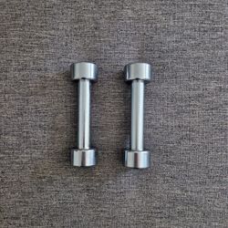 Chrome Dumbells - Pair - 3lbs Each
