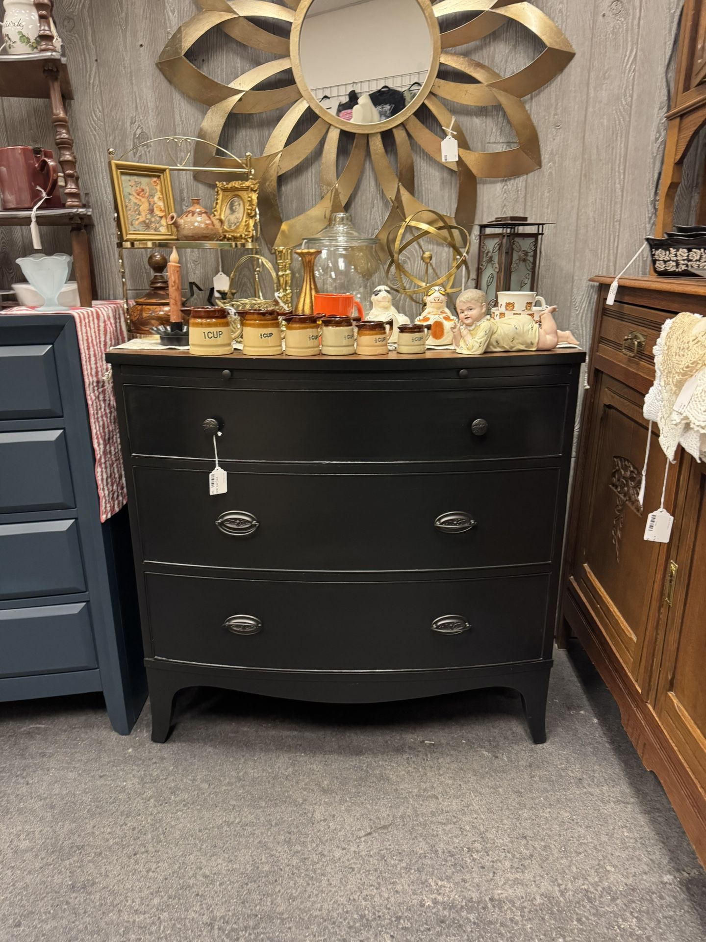 Newly Refinished Vintage Mahogany Entry Way Table
