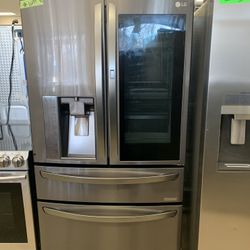 LG 4 Door In Door Refrigerador In Black Stainless Working Perfectly 4 Months Warranty 
