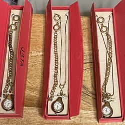 ULTA BEAUTY Gold Pear Pendant Watch & Bracelet Set (3)