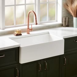 Signature Hardware Rowena 36" Farmhouse Single Basin Fireclay Kitchen Sink