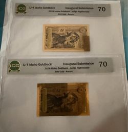 Two 1/4 Idaho Goldback  Inaugural Submission  2026 Idaho