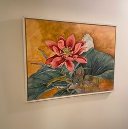 Painting canvas pink lotus New
